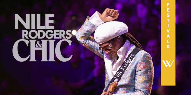 Nile Rodgers playing the guitar - Nile Rodgers Live at Broadlands Estate